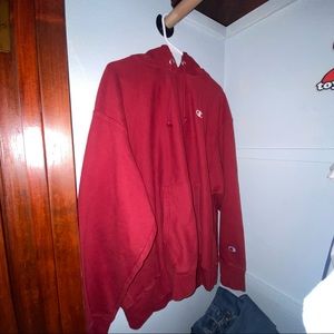 Plain Burgundy Reverse Weave Champion Hoodie